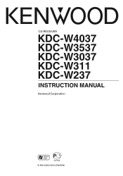 Kenwood KDC-W4037 User Manual 1