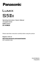 Panasonic DC-S5M2X Operating Instructions