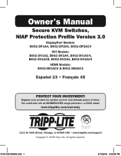 Tripp Lite B002DP2A4 Owners Manual for Secure KVM Switches NIAP Protection Profile Version 3.0 Multi-language