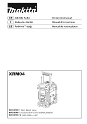 Makita XRM04B Makita XRM04B Instruction Manual