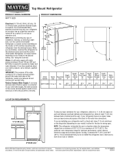 Maytag MRT711BZDH Dimension Guide