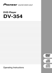 Pioneer DV-354 Owner's Manual