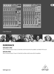 Behringer EURORACK UB1204-PRO Manual