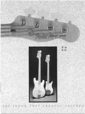 Fender Bullet B-34 and B-30 Basses Owners Manual