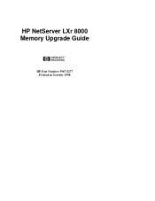 HP D7171A HP Netserver LXr 8000 Memory Upgrade Guide