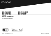 Kenwood KDC-130U Instruction Manual
