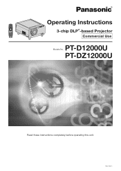 Panasonic PT-D12000U Operating Instructions