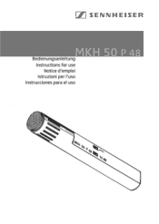 Sennheiser MKH 50-P48 Instructions for use