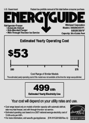 Whirlpool GSS26C5XXW Energy Guide