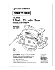 Craftsman 7-1/4 Operation Manual