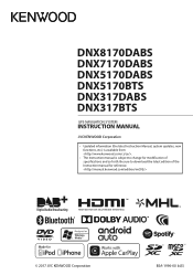 Kenwood DNX317DABS Instruction Manual
