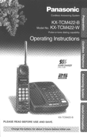 Panasonic KXTCM422B KXTCM422B User Guide