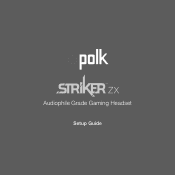 Polk Audio Striker Zx Xbox One Gaming Headset Strike ZX Manual