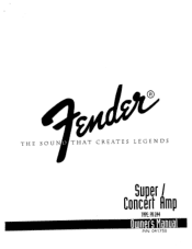 Fender Concert Amp Owner Manual
