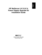 HP D7171A HP Netserver LH 3 Power Supply Upgrade Manual