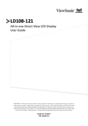 ViewSonic LD108-121 User Guide