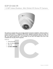IC Realtime ICIP-D1300-IR Product Datasheet