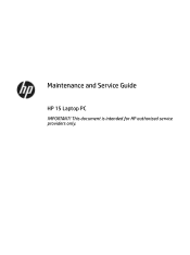 HP 15.6 Maintenance and Service Guide