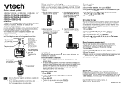 Vtech CS6529-3 Quick Start Guide