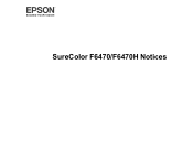 Epson SureColor F6470H Notices