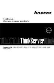 Lenovo ThinkServer RD630 (Czech) Warranty and Support Information