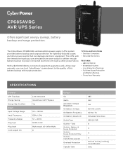 CyberPower CP685AVRG Datasheet