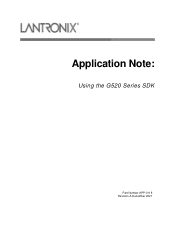 Lantronix G520 G520 SDK App Note