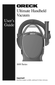 Oreck Ultimate Hand Held Owners Guide