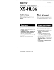 Sony XS-HL36 Users Guide