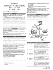 Garmin Reactor 40 Mechanical/Retrofit/Solenoid Corepack Installation Instructions