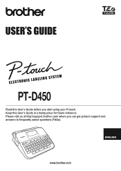 Brother International PT-D450 Users Guide