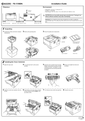 Kyocera FS-1350DN FS-1350DN Installation Guide Rev-1