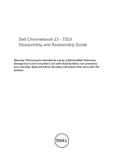 Dell Chromebook 7310 Chromebook 13 - 7310 Disassembly and Reassembly Guide - For use by Certified Technicians