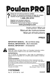 Poulan PPB25 Instruction Manual