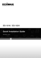 Edimax ES-1024 Quick Install Guide