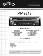 Jensen VM9213 Installation Guide