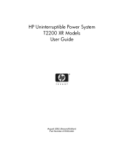 HP T750J HP Uninterruptible Power System T2200 XR Models User Guide