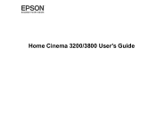 Epson Home Cinema 3800 Users Guide