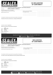 Sealey 600TRQ Declaration of Conformity