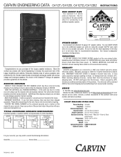 Carvin C412B Instruction Manual