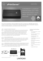 Lantronix xPrintServer o Cloud Print Edition Product Brief A4