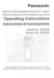 Panasonic ES2205CMB ES2205CMB Owner's Manual (English)