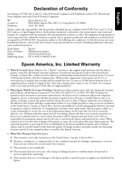 Epson ET-4760 Notices and Warranty for U.S. and Canada.