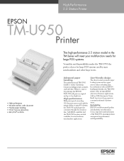Epson TM-U950 Product Data Sheet