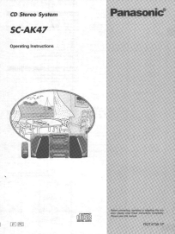 Panasonic SCAK47 SAAK47 User Guide