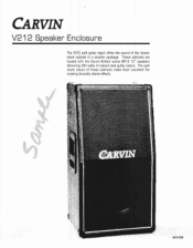 Carvin V212 Instruction Manual