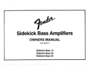 Fender Sidekick Bass 15 Owner Manual