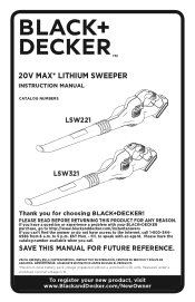 Black & Decker LSW221 Instruction Manual