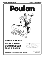 Poulan 96194000502 User Manual