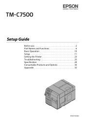 Epson C7500 Setup Guide